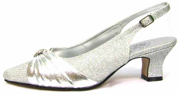 silver dress black heels