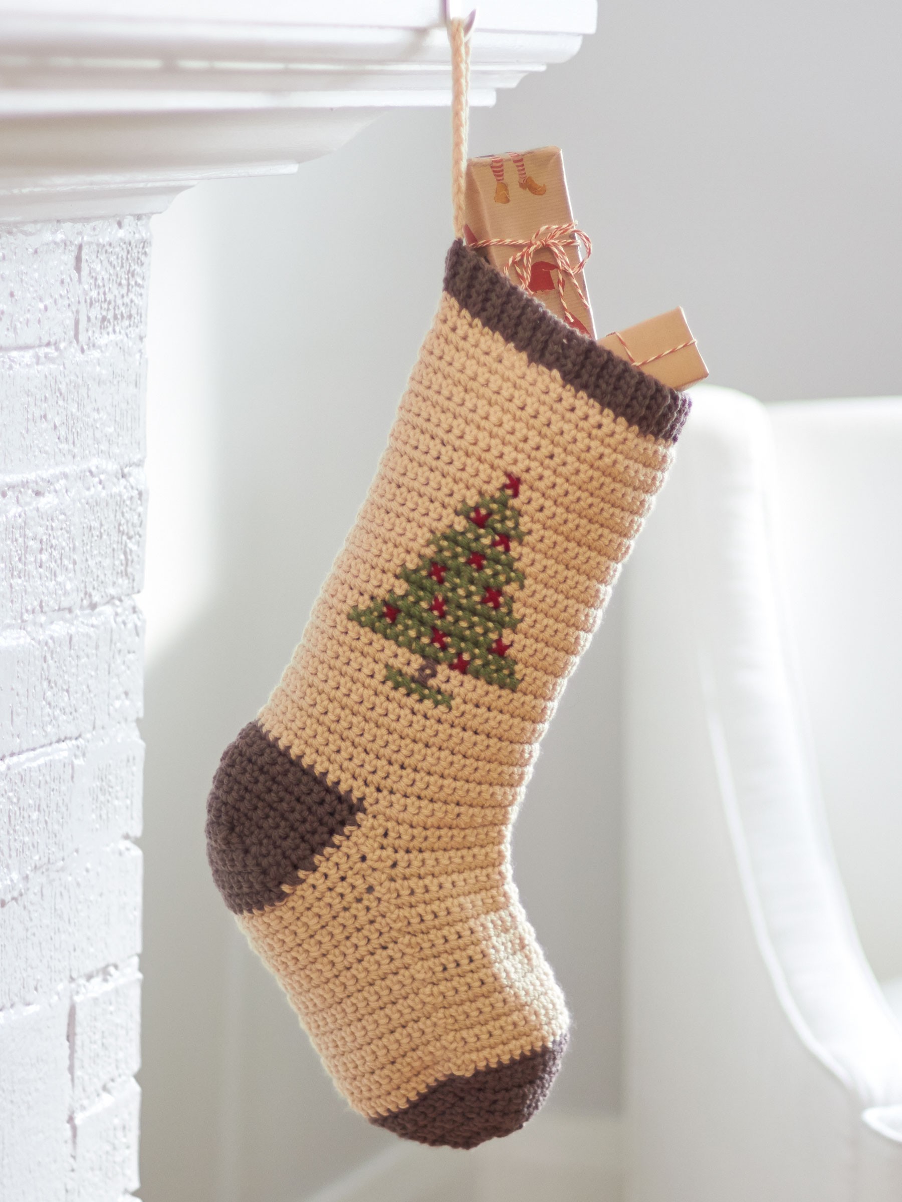 Crochet Christmas stockings Decorate with Crochet