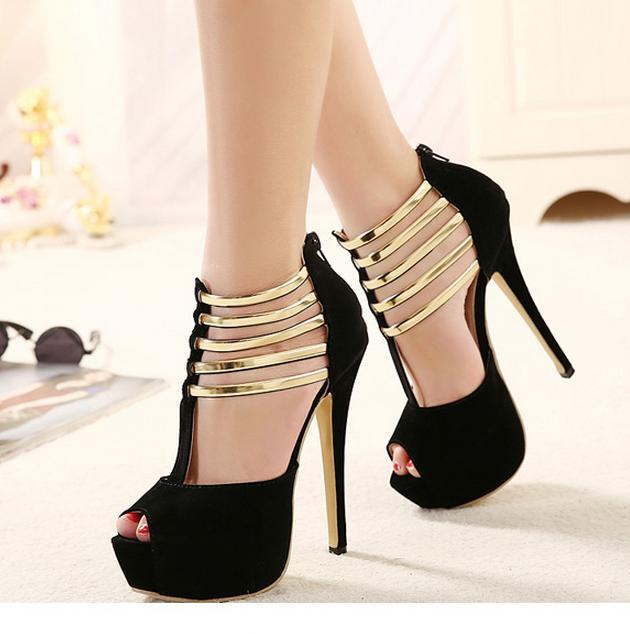 cheap black high heel shoes