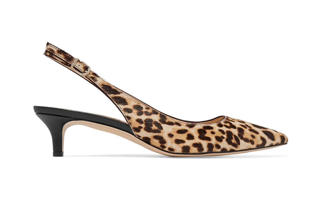 kitten heel leopard print shoes