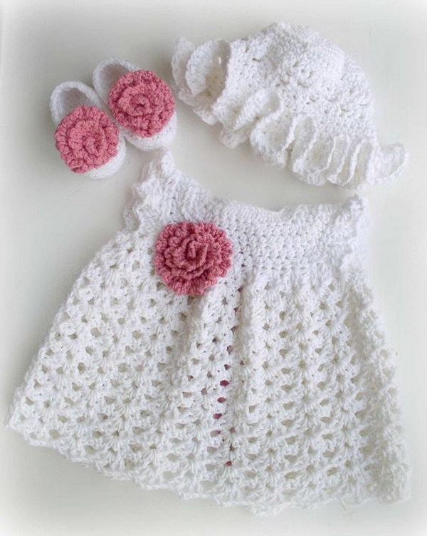crochet baby gown
